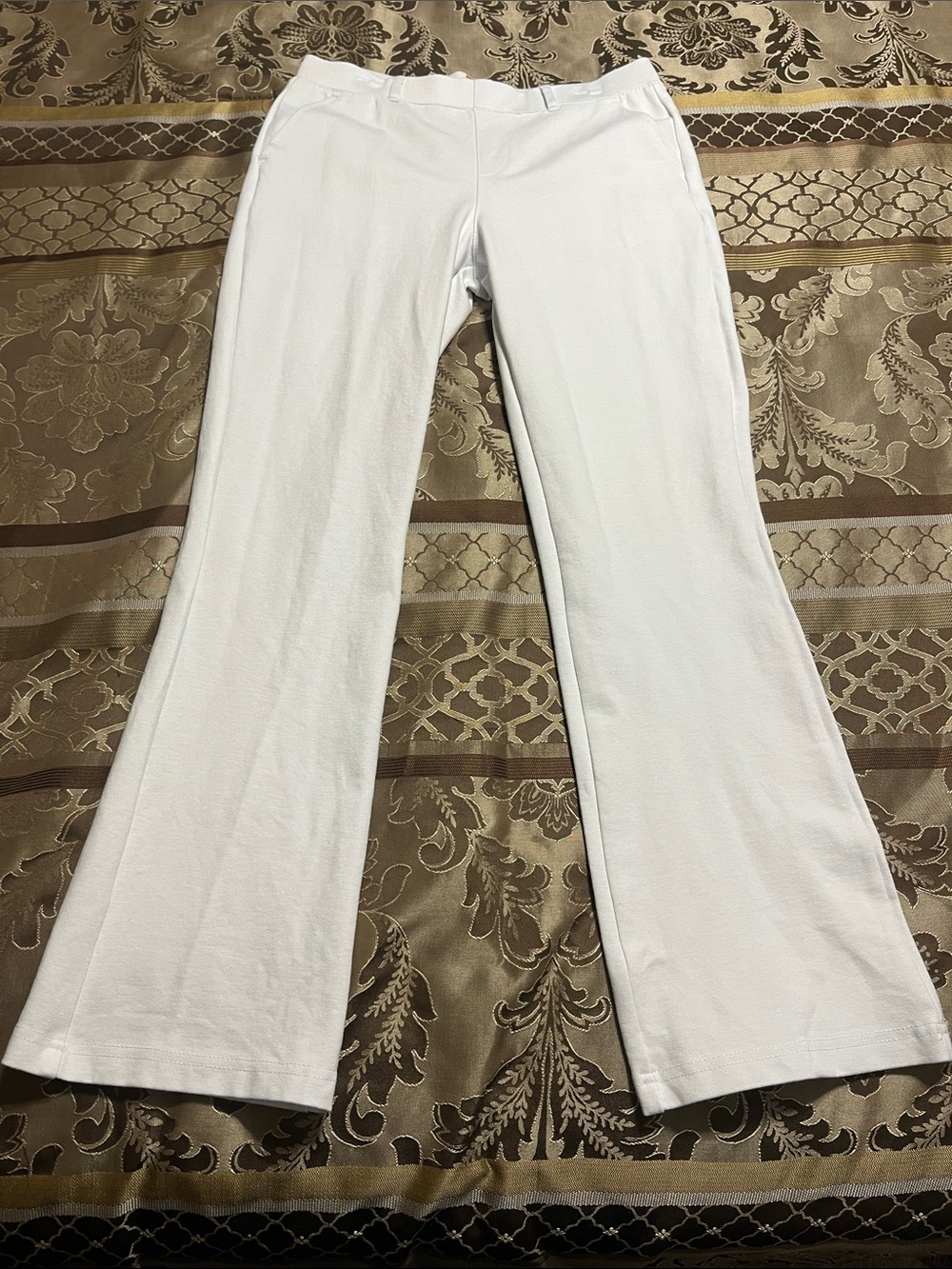 Mary Crafts White Stretch Bootcut Pants
